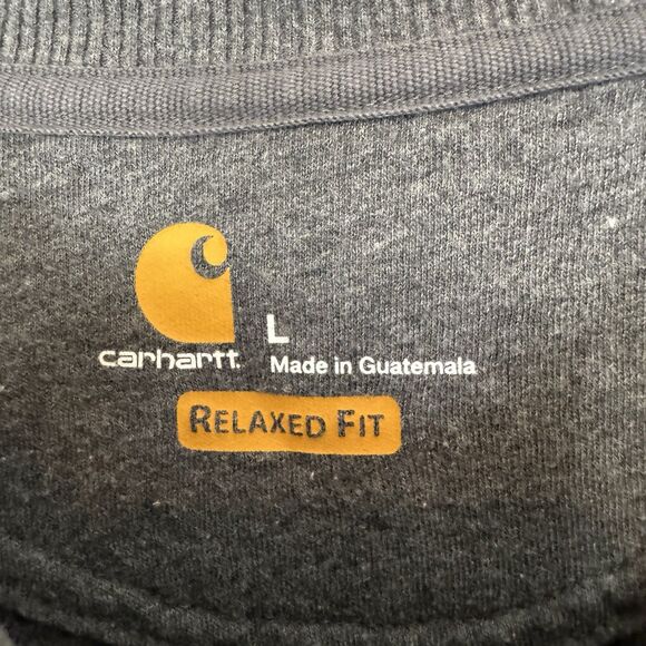 Carhartt Shirt Mens L Gray Henley Thermal Long Sleeve Workwear Button - Picture 3 of 8